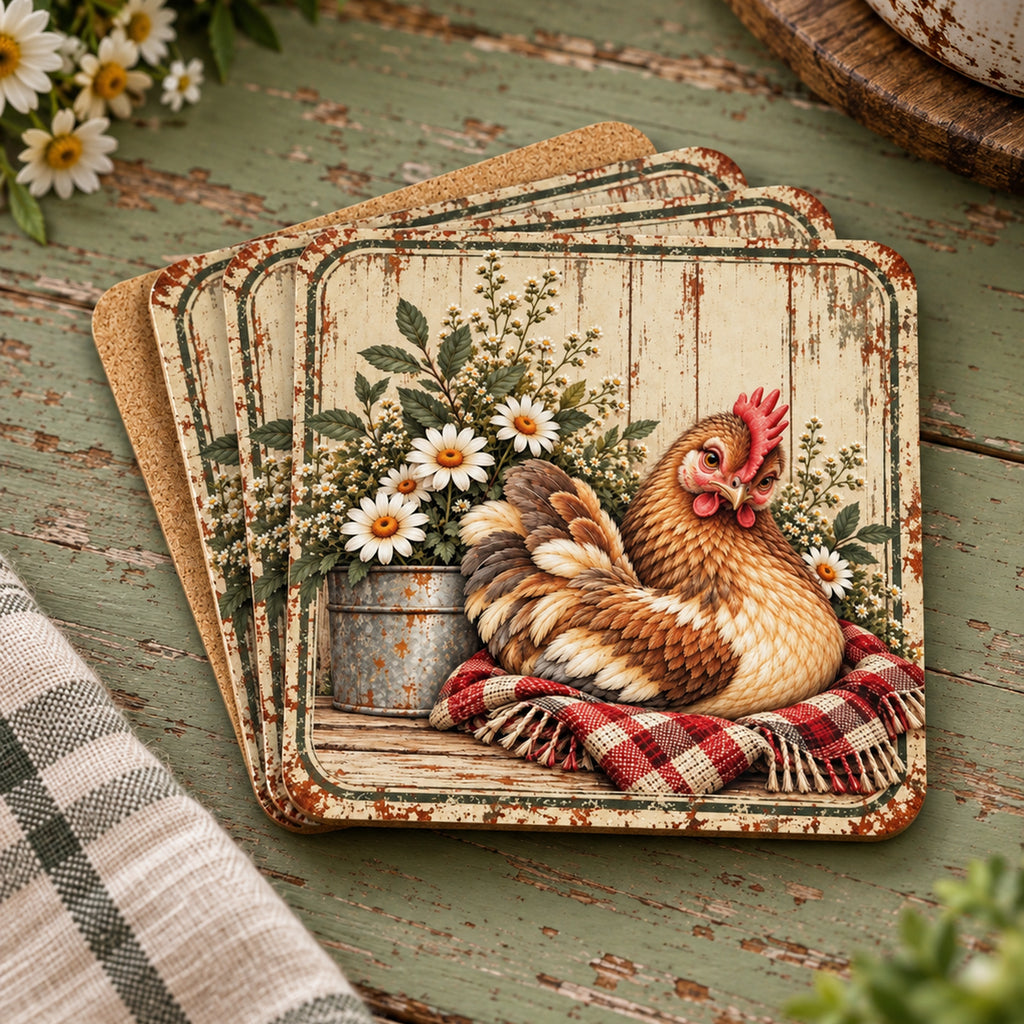 Roxy's Farmhouse Charm | Corkwood Coaster Set