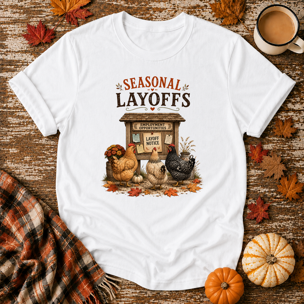 Seasonal Layoffs T-Shirt in White