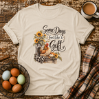 Some Days Feel Like a Gift T-Shirt in Sand on Shady Hen Mercantile Evergreen mockup