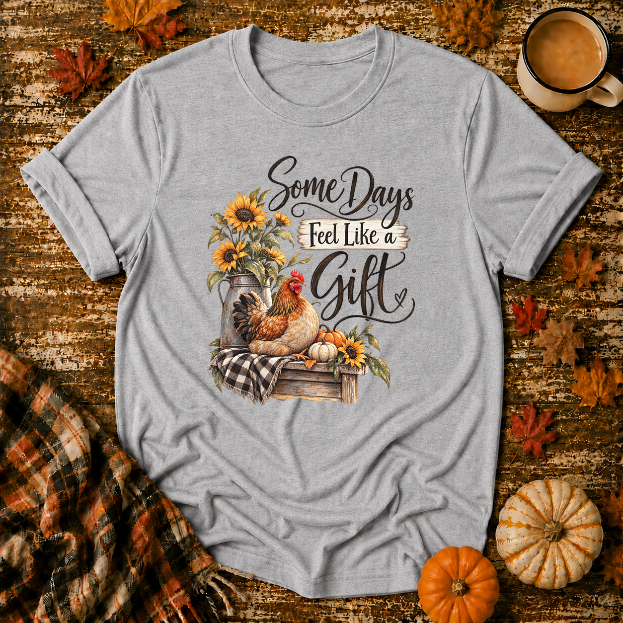 Some Days Feel Like a Gift T-Shirt in Sport Grey
