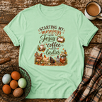 Starting My Mornings T-Shirt in Mint Green