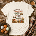 Starting My Mornings T-Shirt in Natural
