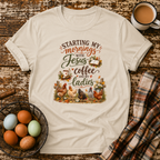 Starting My Mornings T-Shirt in Sand