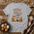 Starting My Mornings T-Shirt in Sport Grey