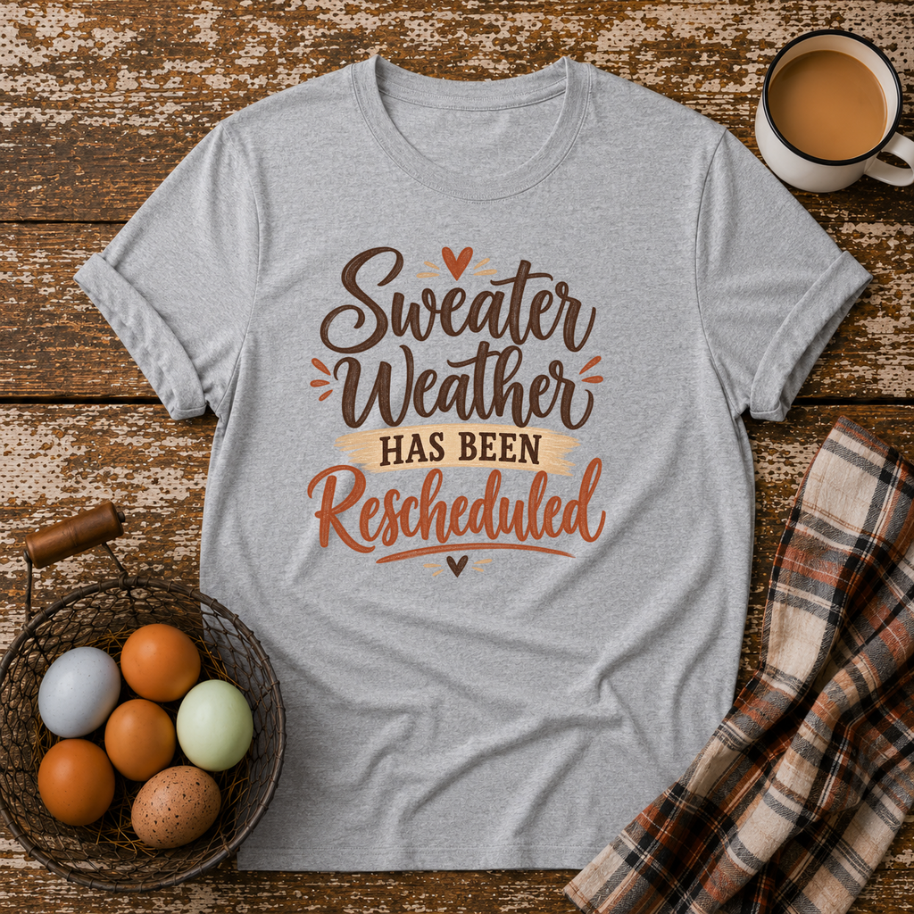 Sweater Weather Has Been Rescheduled T-Shirt in Sport Grey