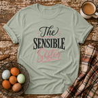 The Sensible Sister T-Shirt in Sage on Shady Hen Mercantile Evergreen mockup