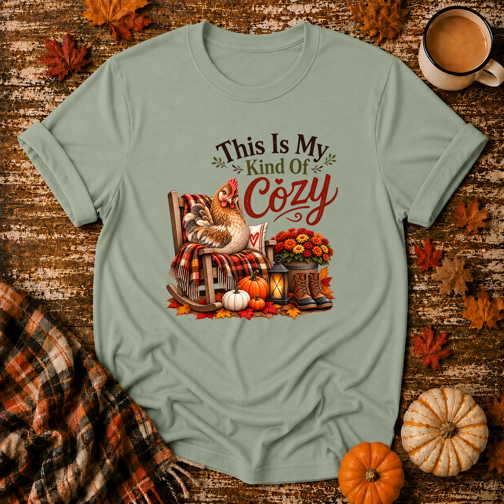 This Is My Kind of Cozy T-Shirt in Sage