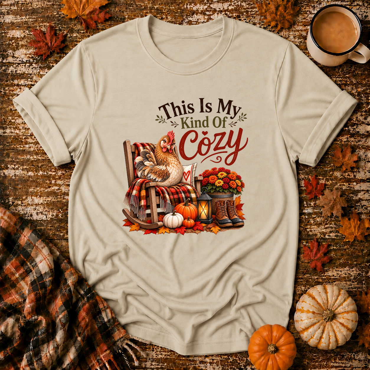 This Is My Kind of Cozy T-Shirt in Sand