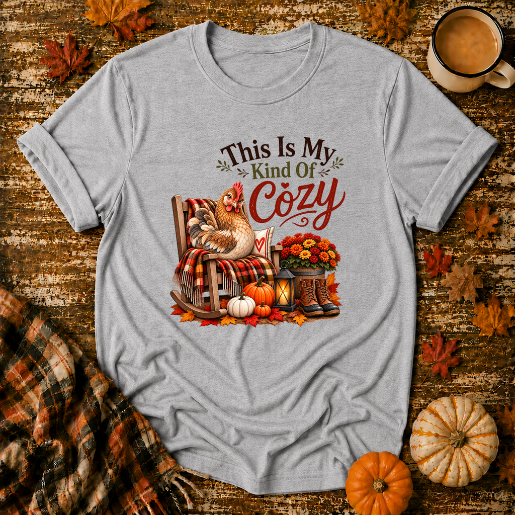 This Is My Kind of Cozy T-Shirt in Sport Grey