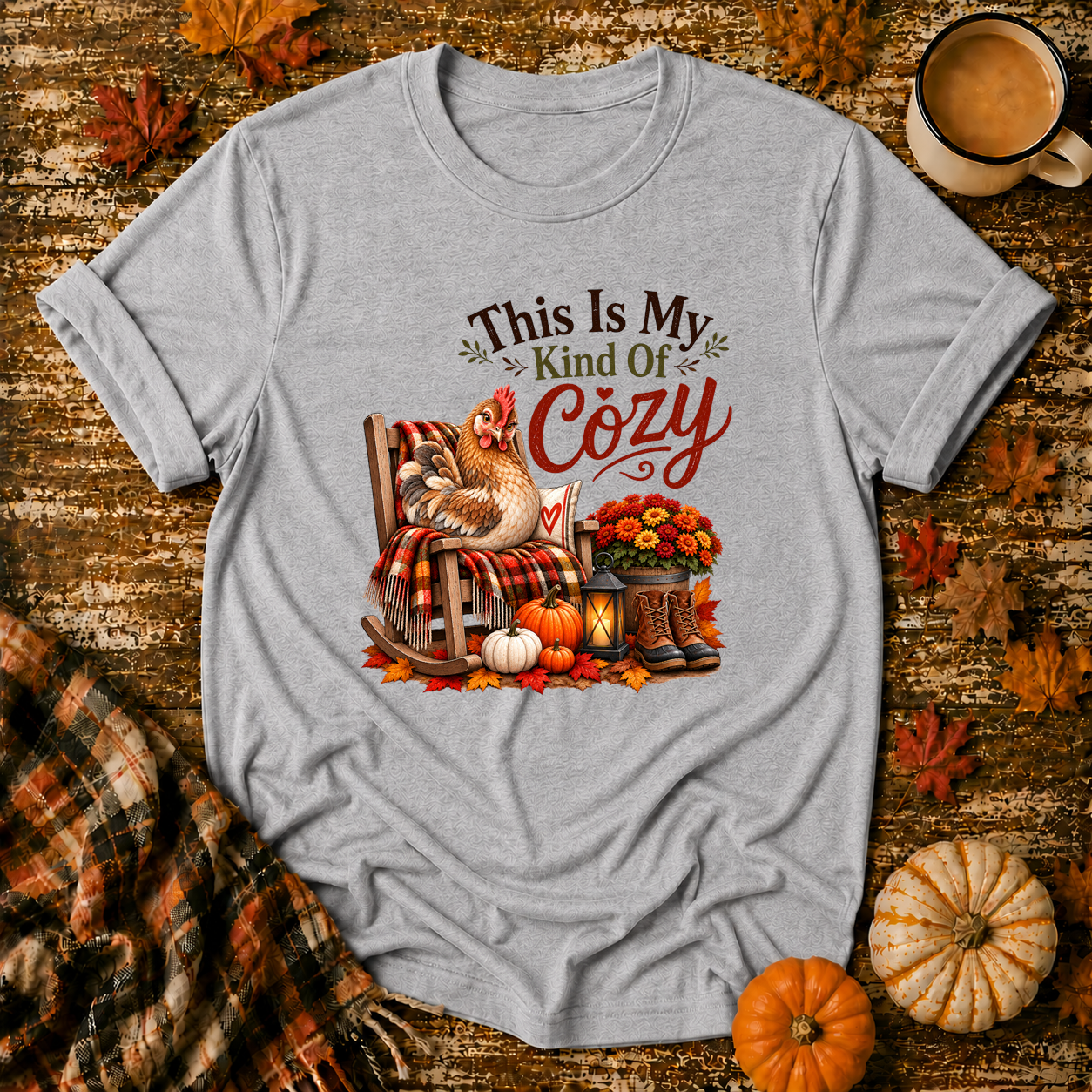 This Is My Kind of Cozy T-Shirt in Sport Grey