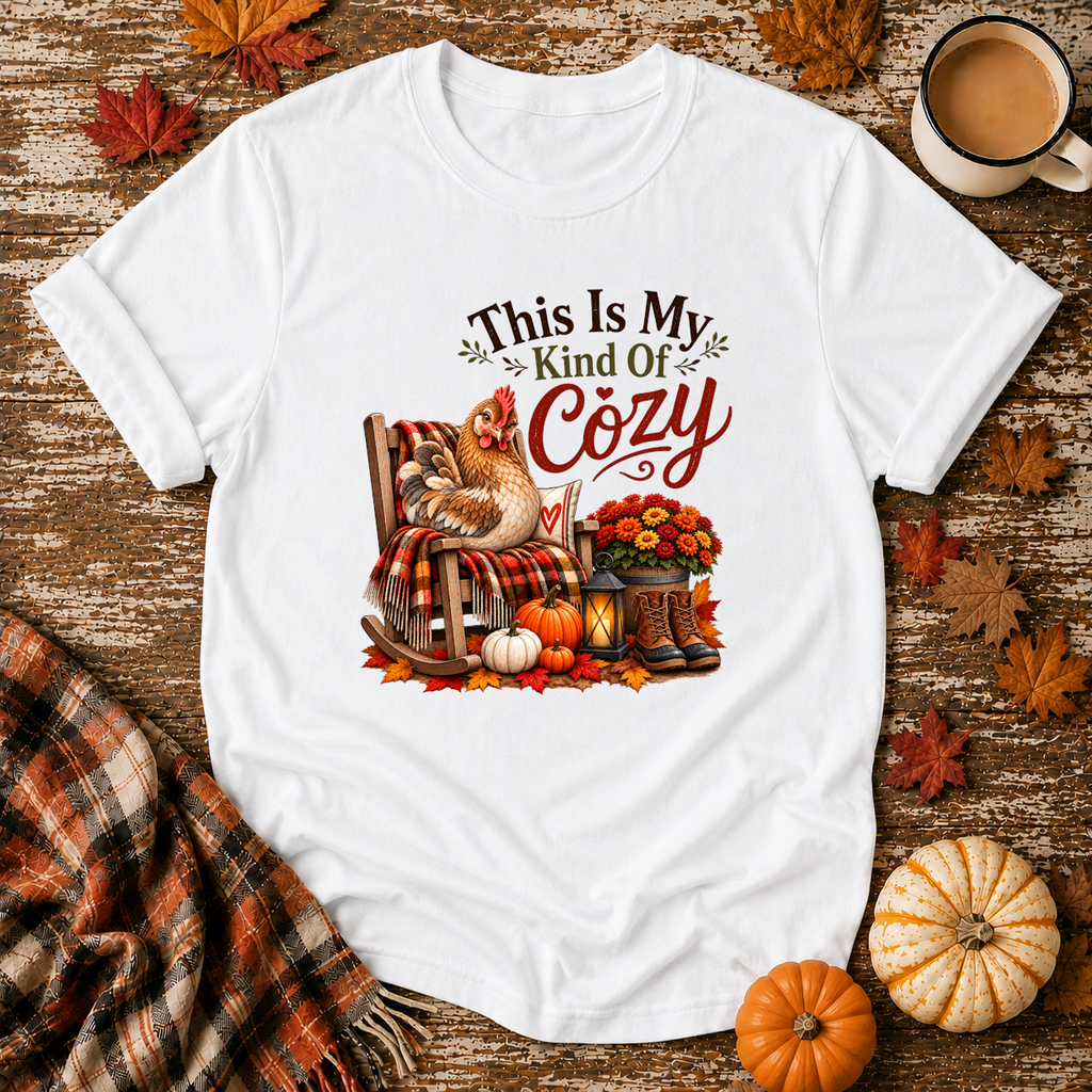 This Is My Kind of Cozy T-Shirt in White