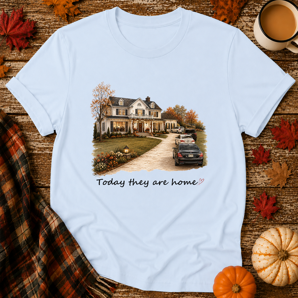Today They Are Home T-Shirt in Light Blue