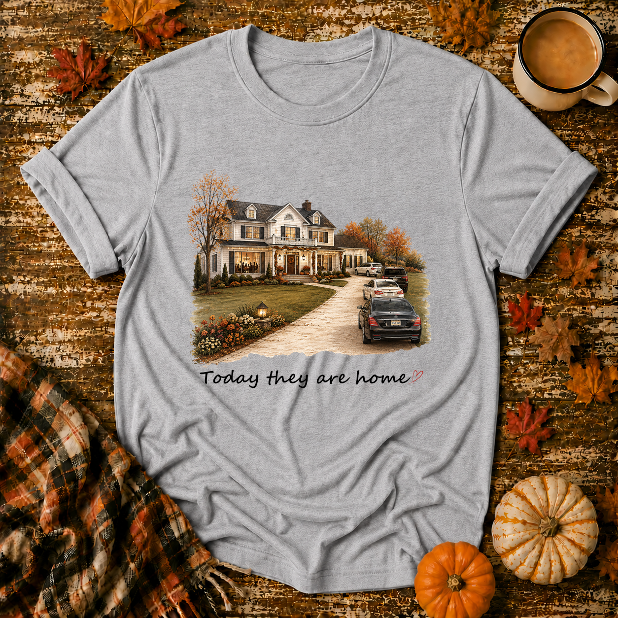 Today They Are Home T-Shirt in Sport Grey